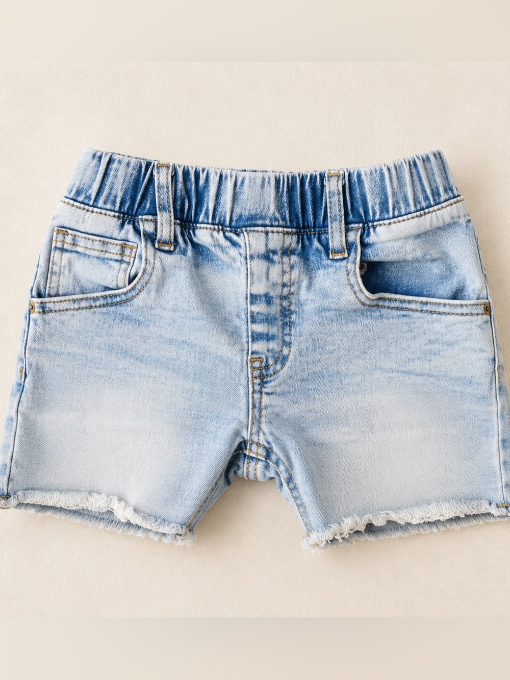 Beau Hudson Light Wash Denim Kids Shorts / Stretch Denim / Pull On / Trendy